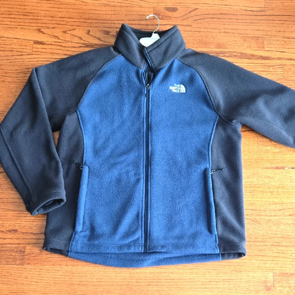 The North Face Men's XL Blue & Dark Gray Full Zipper Fleece Jacket
